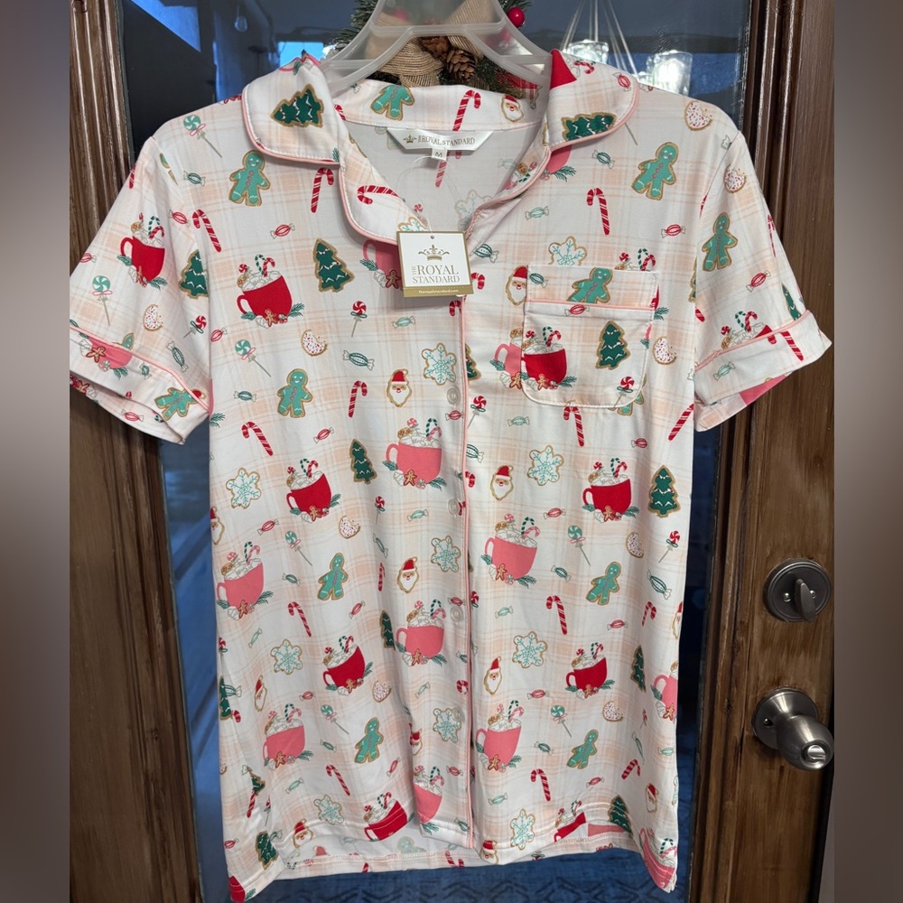 Women's Pajama Top - Royal Standard Baking Spirits Bright pattern, size M